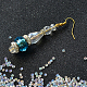 Boucle d'oreille simple avec perles européennes en verre-1