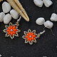 Flower Earrings with Double Hole Beads-1