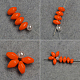 Boucles d'oreilles fleurs avec perles double trou-3