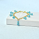 Élégant bracelet en cristal bleu-4