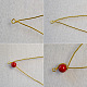 Red Pearl Flower Earrings-3