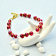 Bracelet de Noël avec perles rouges-5