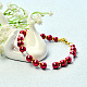 Bracelet de Noël avec perles rouges-6
