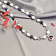 Lila Halskette mit besonderem Glasanhänger-5