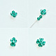 Boucles d'oreilles pendantes en cristal vert-3