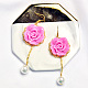 Boucles d'oreilles roses romantiques-1