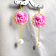 Boucles d'oreilles roses romantiques-4