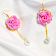 Boucles d'oreilles roses romantiques-5