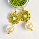 Boucles d'oreilles en perles avec pendentif en perles-1