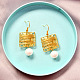 Boucles d'oreilles perles fil doré-1