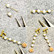 Orecchini girasole con perle-3