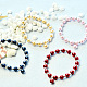 Conjuntos de pulseras de perlas de colores.-4