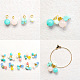 Boucles d'oreilles en jades perlés colorés-3