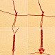 Bracelet de perles en bois rouge-4