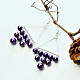 Eleganti orecchini di perle viola-1
