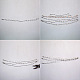 Conjunto de pulsera y aretes de perlas estilo bobinado de alambre-4