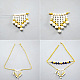 Golden Chain Necklace with Pearl Pendants-4