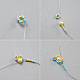 Bracelet de perles bleues et jaunes-3