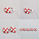 Bracelet de perles rouges et blanches-4