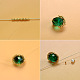 Bague en cristal vert avec perles-3