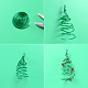 Wire Winding Christmas Tree Earrings-4