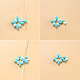 Boucles d'oreilles en perles en forme de diamant-4