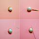 Aretes de perlas con orejas de conejo-3