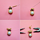 Aretes de perlas con orejas de conejo-5
