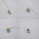 Oval Beaded Pendant Necklace-4