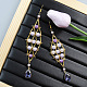 Chain and Pearl Earrings-1