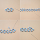 Large bracelet de perles avec perles d'aigue-marine bleues-4