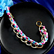 Golden Chain Bracelet with Braided Nylon Wire-1