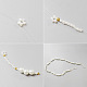 Élégant collier de perles avec breloques en alliage