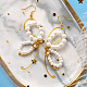Pendientes de mariposa elegantes de perlas-5