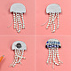 Broche bordado en forma de medusa con perla-5