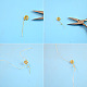 Clip de pelo morado con envoltura de alambre de concha-4