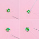 Orecchini di cristallo verde scintillante-4
