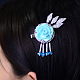 Blaue Vintage-Rosen-Haarspange-8
