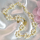 Elegante collar de flores de perlas-6