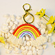 PandaHall Selected Idea on Cute Key Chain With A Rainbow Pendant-1