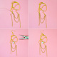 Boucles d'oreilles enveloppées de fil en forme de jeune fille-7