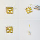 PandaHall Selected idée de boucles d'oreilles en perles enveloppées de fil de forme carrée-4