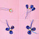 Blue Wire Wrapped Earrings-5