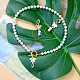 Pearl Jewelry Set With Butterfly Links-7