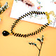 Bracelet de cheville en perles noires et dorées-8