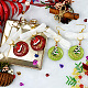 PandaHall Selected idea sobre pendientes navideños con sello de cera-1