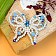 Broche en perles de poire en forme de papillon-8