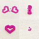 PandaHall Selected idée de boucles d'oreilles en perles coeur rose-4