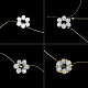Bracelet en perles de verre en forme de fleur-3