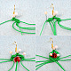Christmas Knitted Beaded Earrings-3